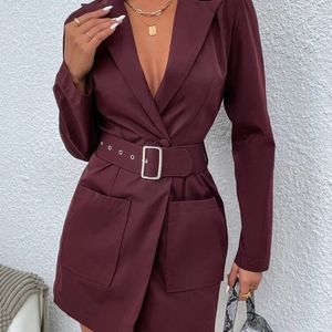 Belted Blazer Dress